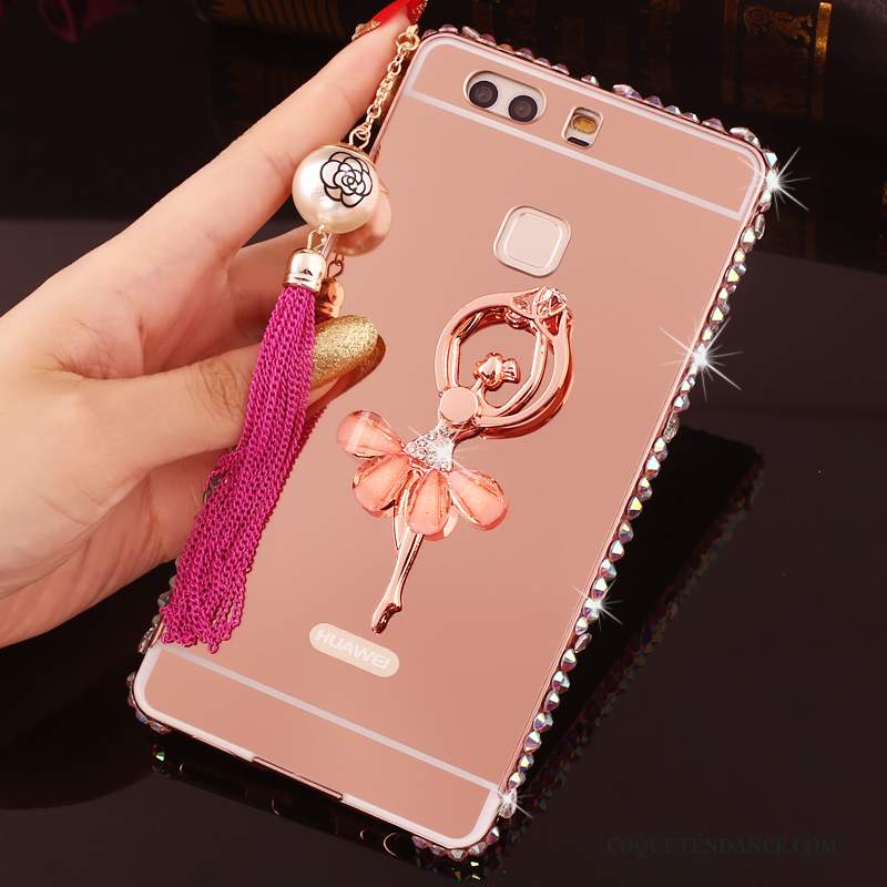 Huawei P9 Plus Coque Strass Étui Protection De Téléphone Rose