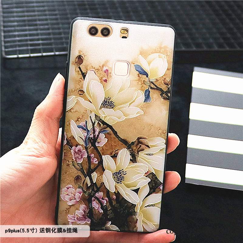 Huawei P9 Plus Coque Violet Étui Gaufrage Personnalité Créatif