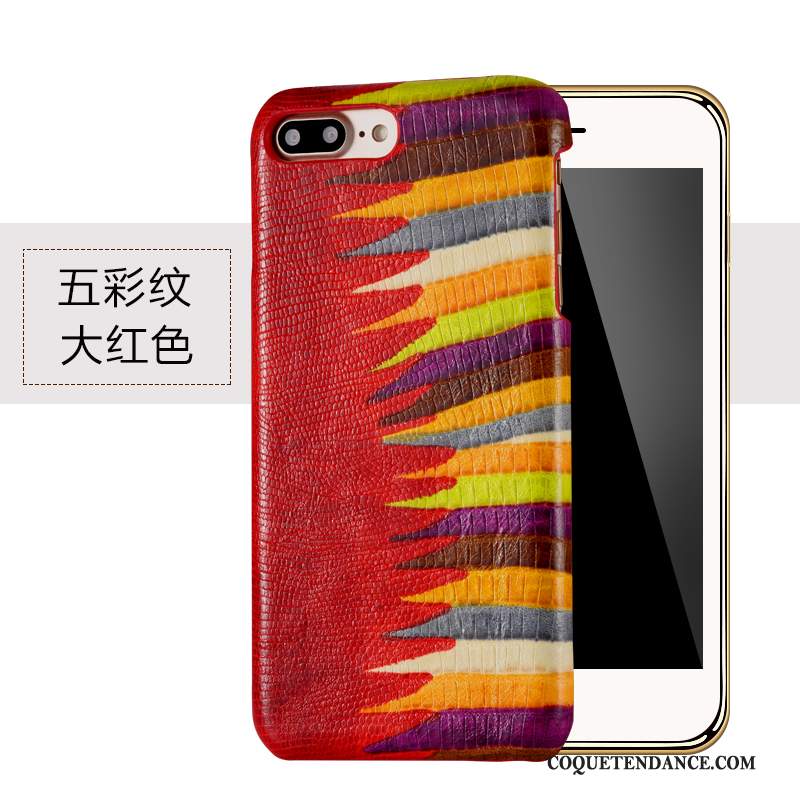 Huawei P9 Plus Coque Étui Couture Couleurs Cuir Véritable Multicolore De Téléphone