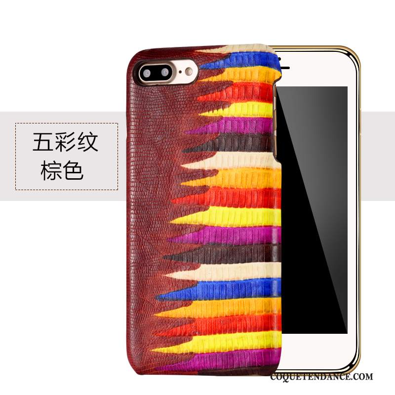 Huawei P9 Plus Coque Étui Couture Couleurs Cuir Véritable Multicolore De Téléphone