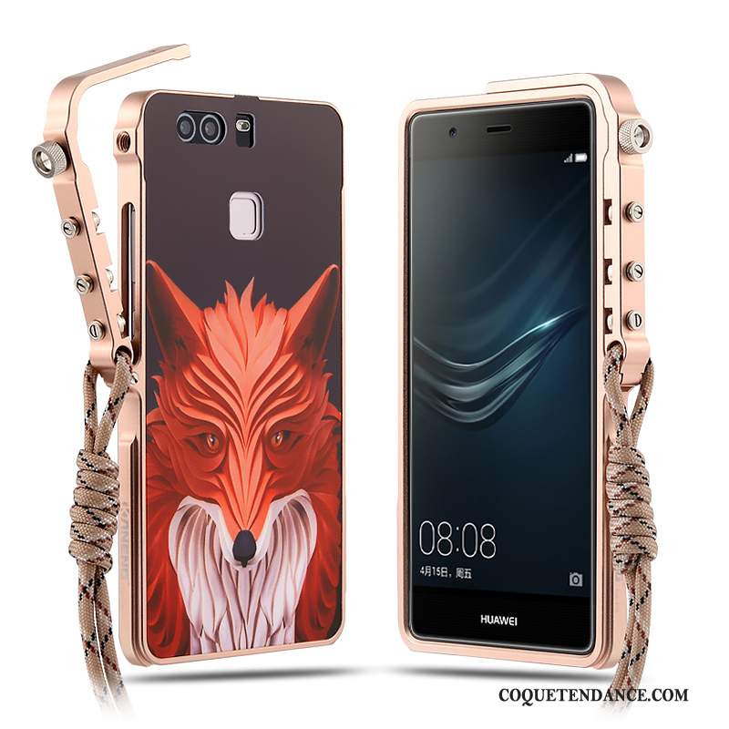 Huawei P9 Plus Coque Étui Protection Incassable Rouge