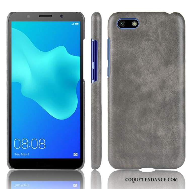 Huawei Y5 2018 Coque Modèle Fleurie Protection Difficile Litchi