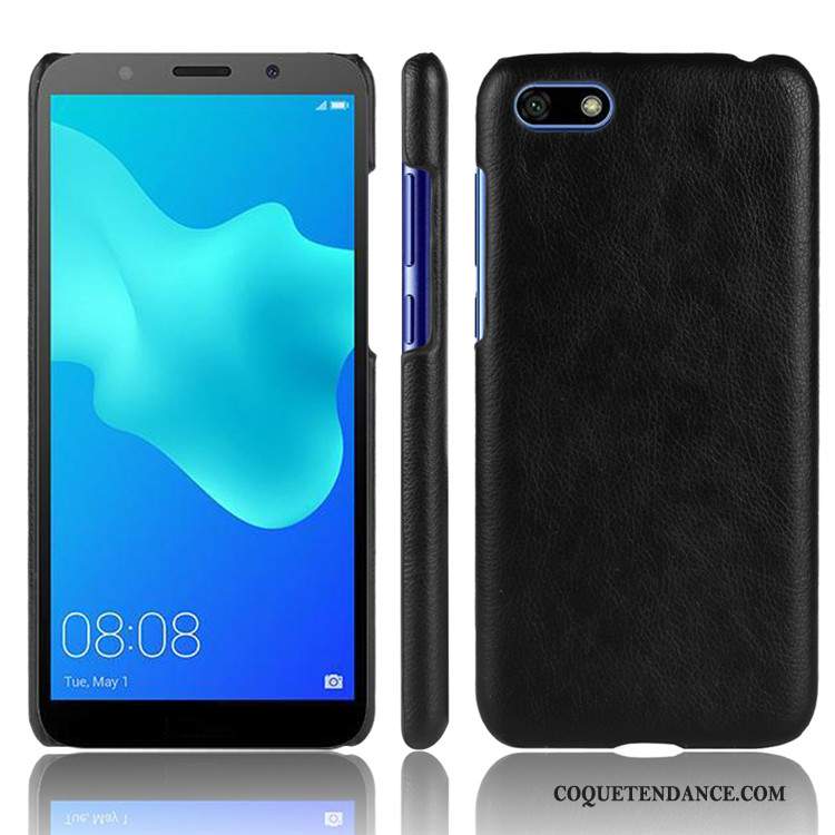 Huawei Y5 2018 Coque Modèle Fleurie Protection Difficile Litchi