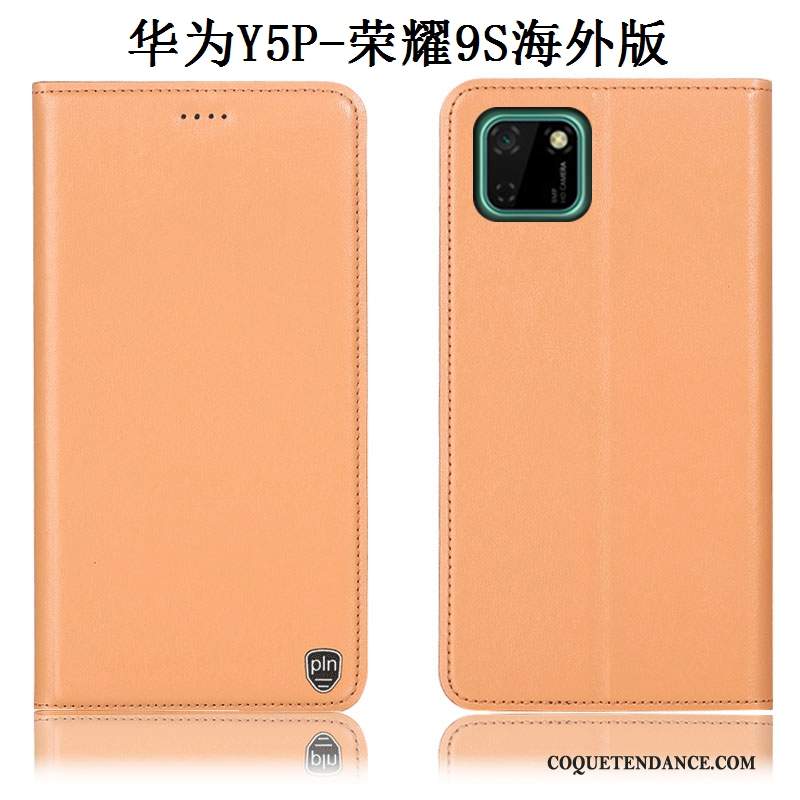 Huawei Y5p Coque Cuir Véritable Étui Incassable Protection De Téléphone