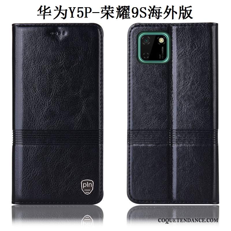 Huawei Y5p Coque Protection Étui Cuir Véritable Incassable De Téléphone