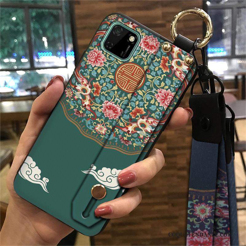 Huawei Y5p Coque Style Chinois Créatif Vintage Étui Jaune