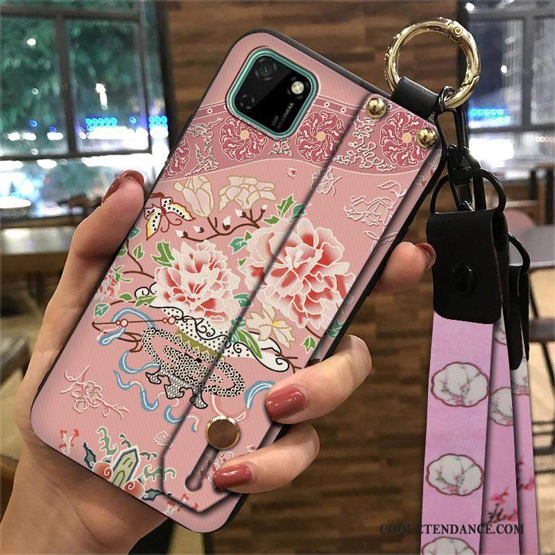 Huawei Y5p Coque Style Chinois Créatif Vintage Étui Jaune