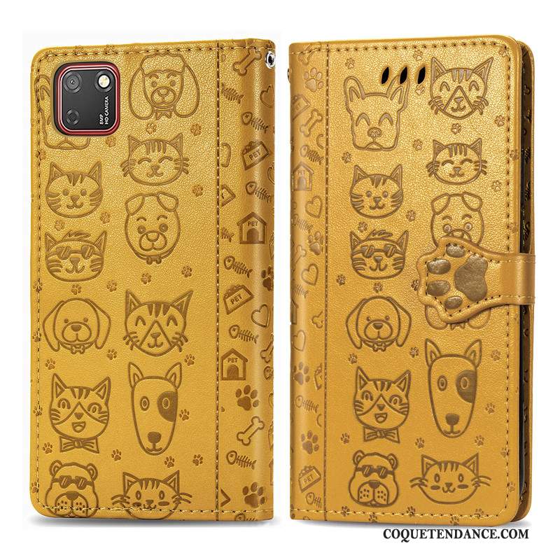 Huawei Y5p Coque Étui En Relief Chat Dessin Animé Protection