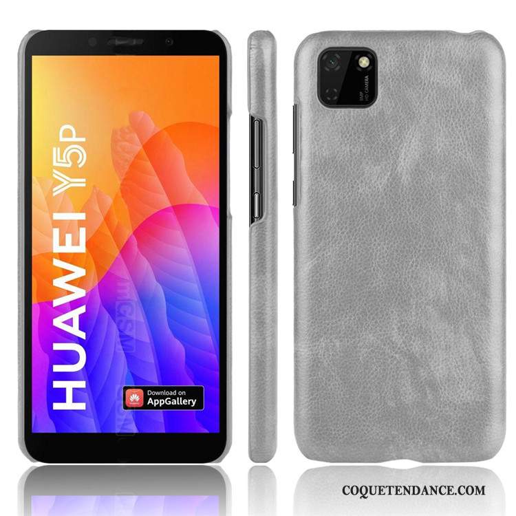 Huawei Y5p Coque Étui Noir De Téléphone Difficile Modèle Fleurie