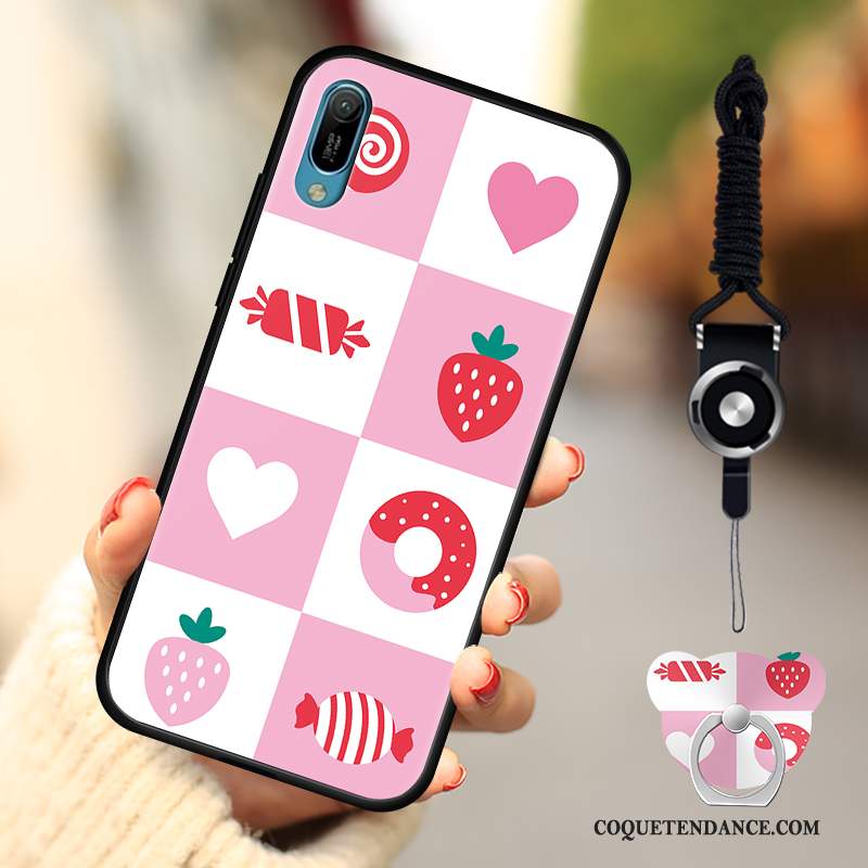 Huawei Y6 2019 Coque Fluide Doux Incassable Mode Dessin Animé De Téléphone