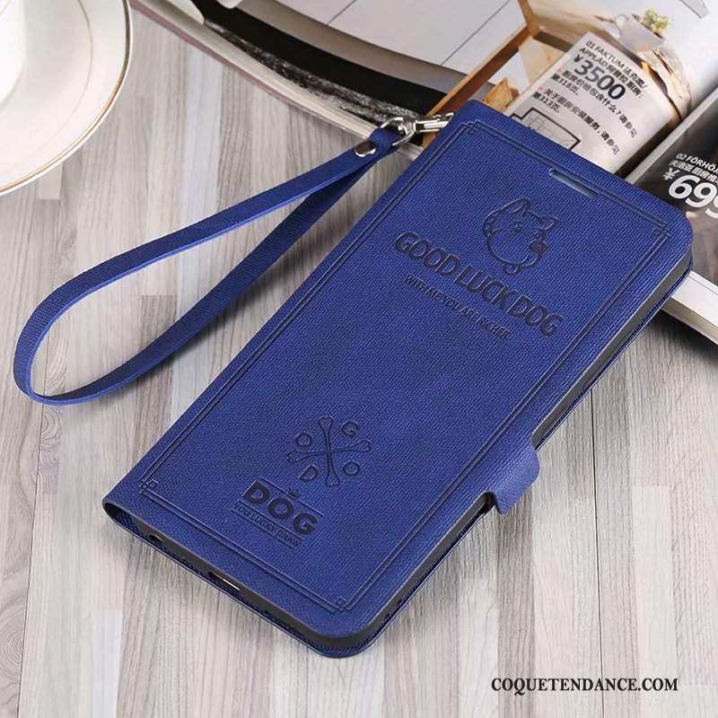 Huawei Y6 2019 Coque Protection Bleu De Téléphone Étui Étui En Cuir