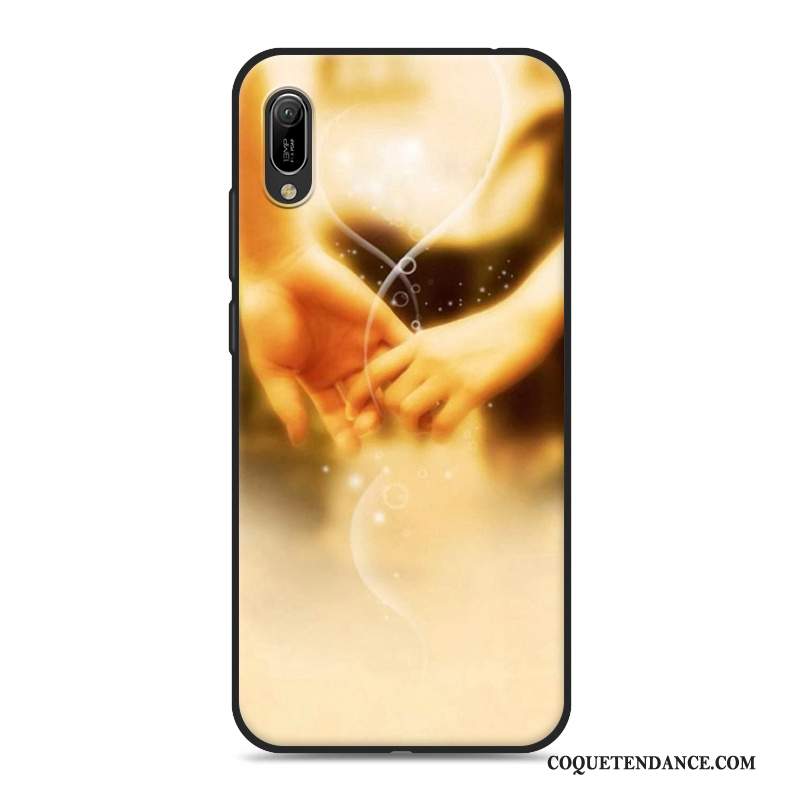 Huawei Y6 2019 Coque Protection Noir Fluide Doux De Téléphone Tout Compris