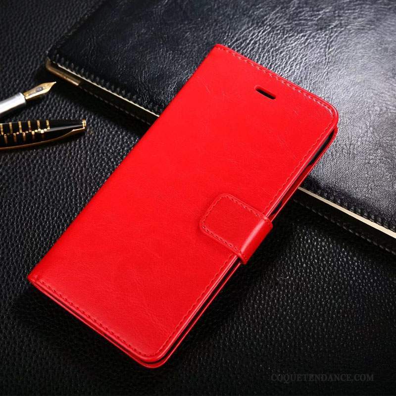 Huawei Y6 Pro 2017 Coque Protection Étui En Cuir Silicone Rouge Housse