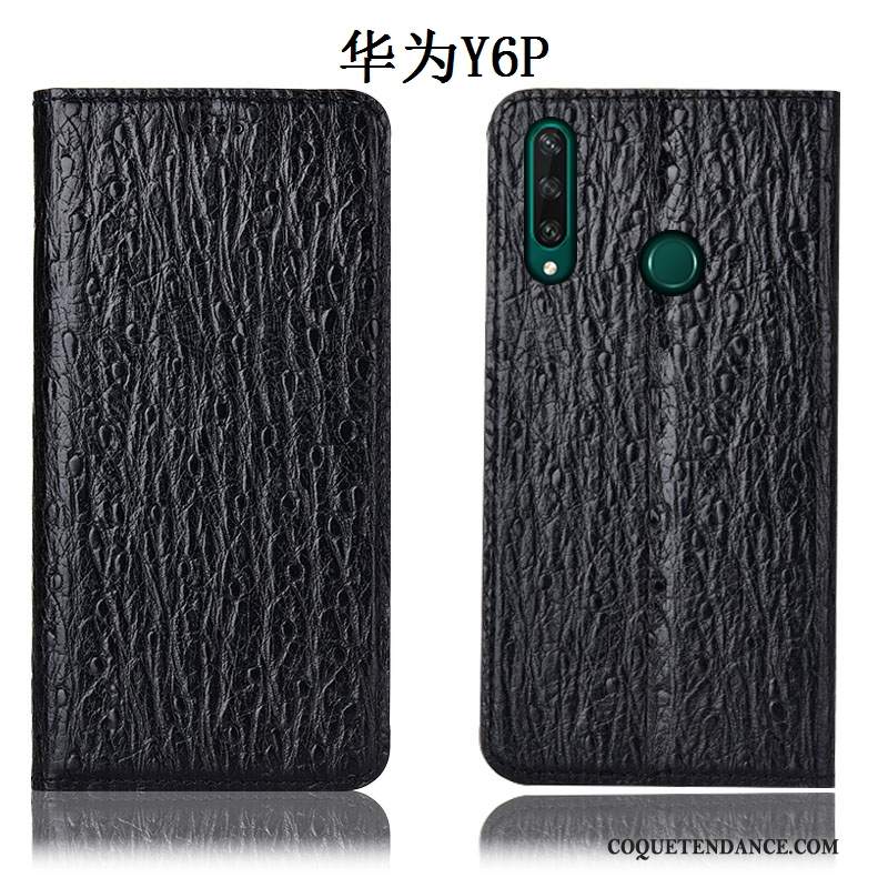 Huawei Y6p Coque Modèle Fleurie Bleu Incassable De Téléphone Protection