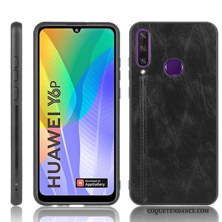 Huawei Y6p Coque Protection Étui Cuir Tendance