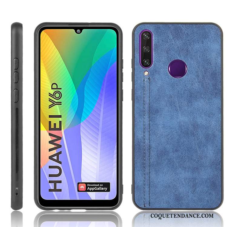 Huawei Y6p Coque Protection Étui Cuir Tendance