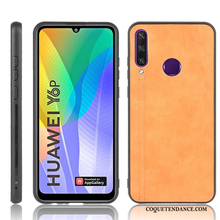 Huawei Y6p Coque Protection Étui Cuir Tendance