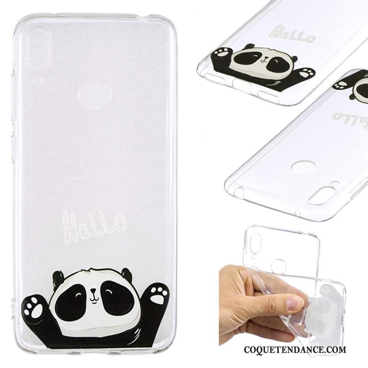 Huawei Y7 2019 Coque Blanc Protection Étui Tendance Incassable