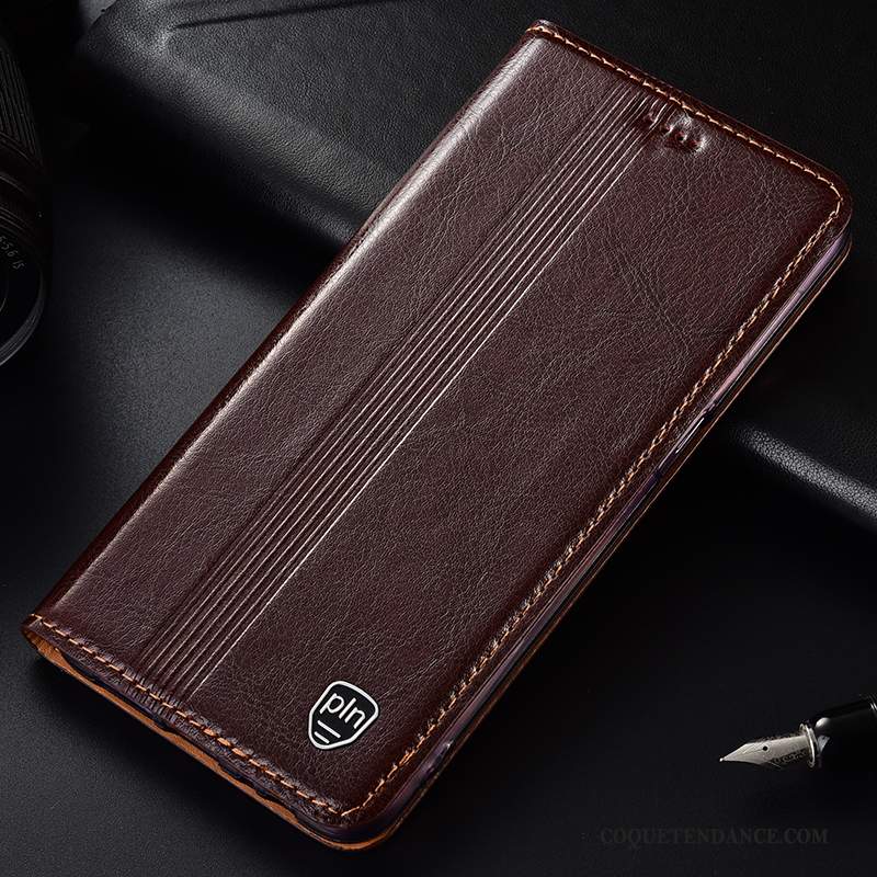 Huawei Y7 2019 Coque Modèle Fleurie Tout Compris Cuir Véritable Étui Incassable