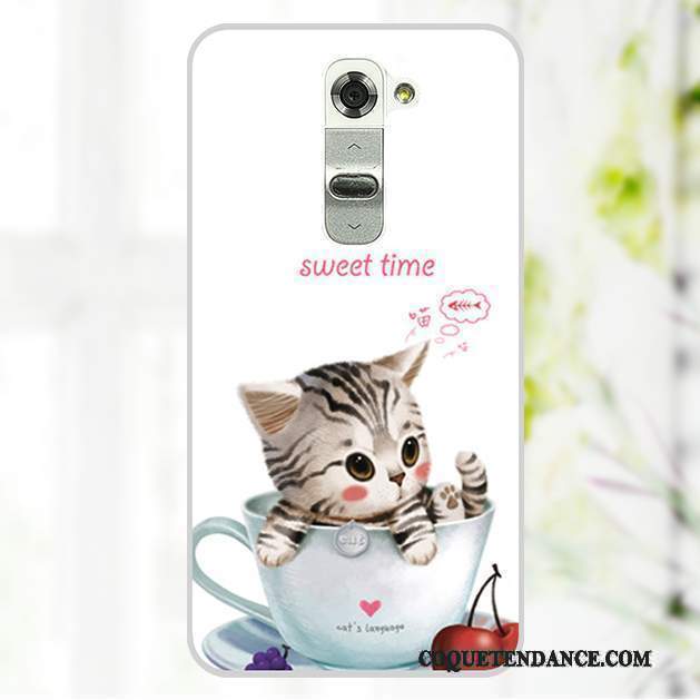 Lg G2 Coque Dessin Animé Étui Bleu Peinture Protection