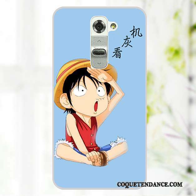 Lg G2 Coque Dessin Animé Étui Bleu Peinture Protection