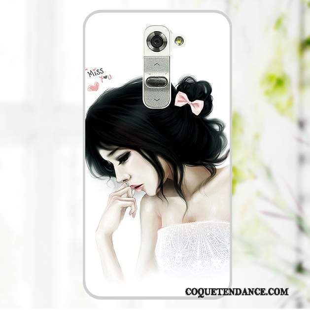 Lg G2 Coque Dessin Animé Étui Bleu Peinture Protection