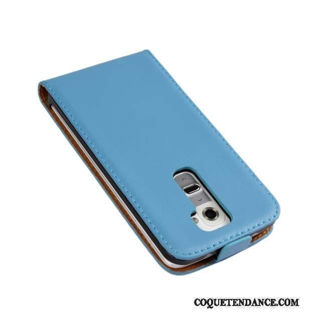 Lg G2 Coque Protection Étui En Cuir De Téléphone Vert Cuir Véritable