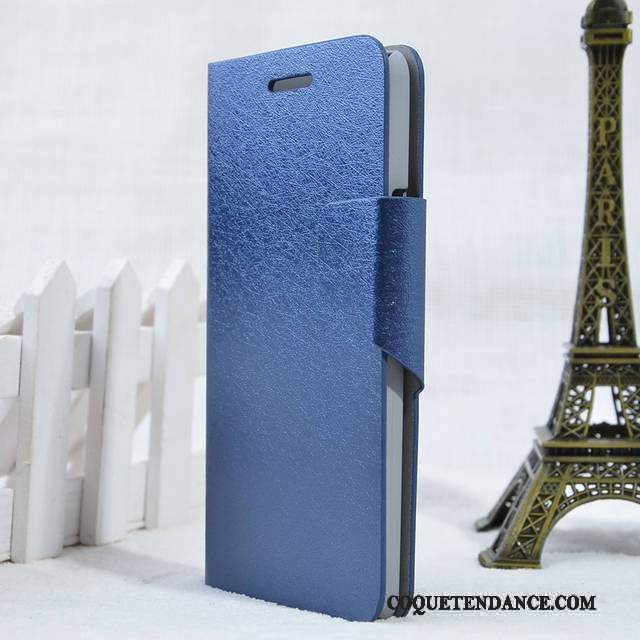 Lg G2 Coque Étui En Cuir De Téléphone Protection Bleu