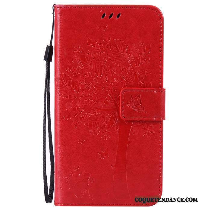 Lg G4 Coque Clamshell Étui En Cuir Rouge De Téléphone Protection