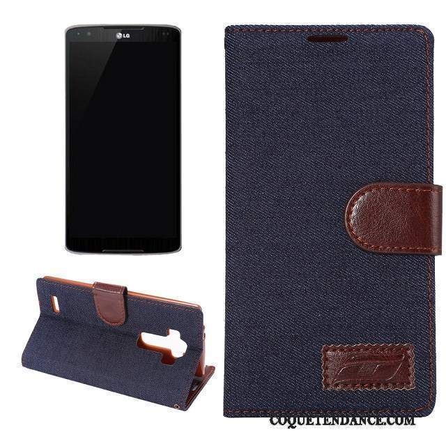 Lg G4 Coque Étui En Cuir Tissu Protection De Téléphone