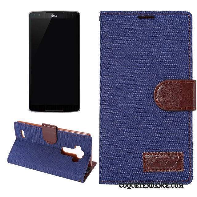 Lg G4 Coque Étui En Cuir Tissu Protection De Téléphone