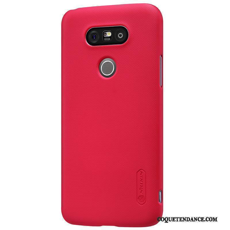 Lg G5 Coque De Téléphone Étui Blanc Protection Délavé En Daim