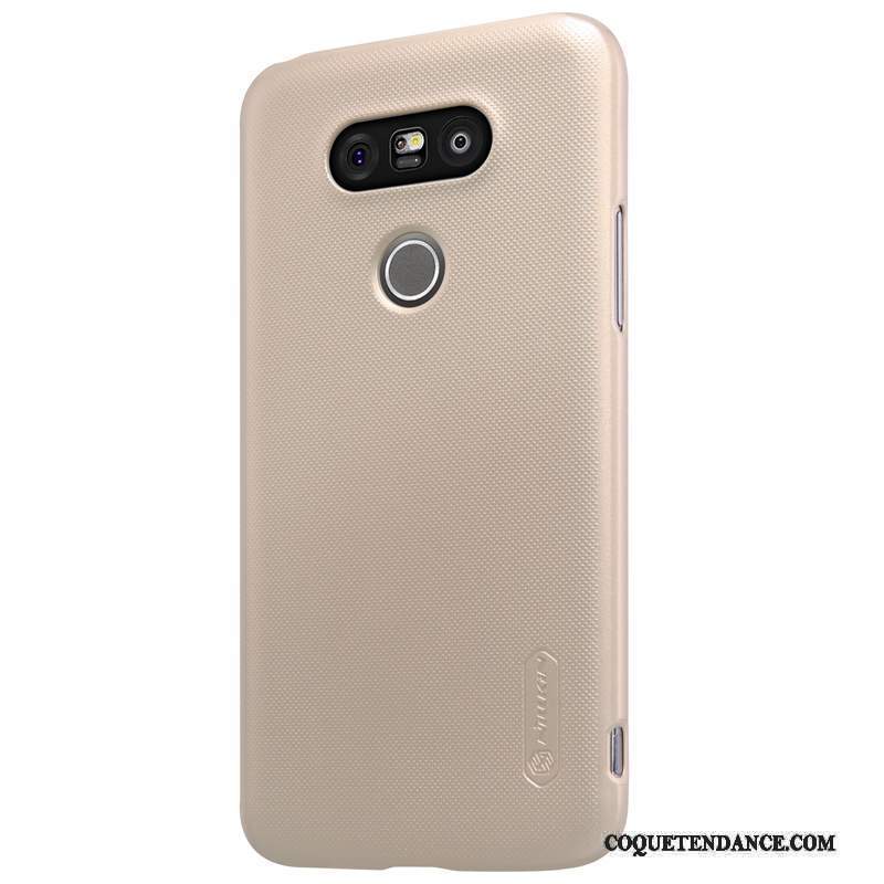 Lg G5 Coque De Téléphone Étui Blanc Protection Délavé En Daim