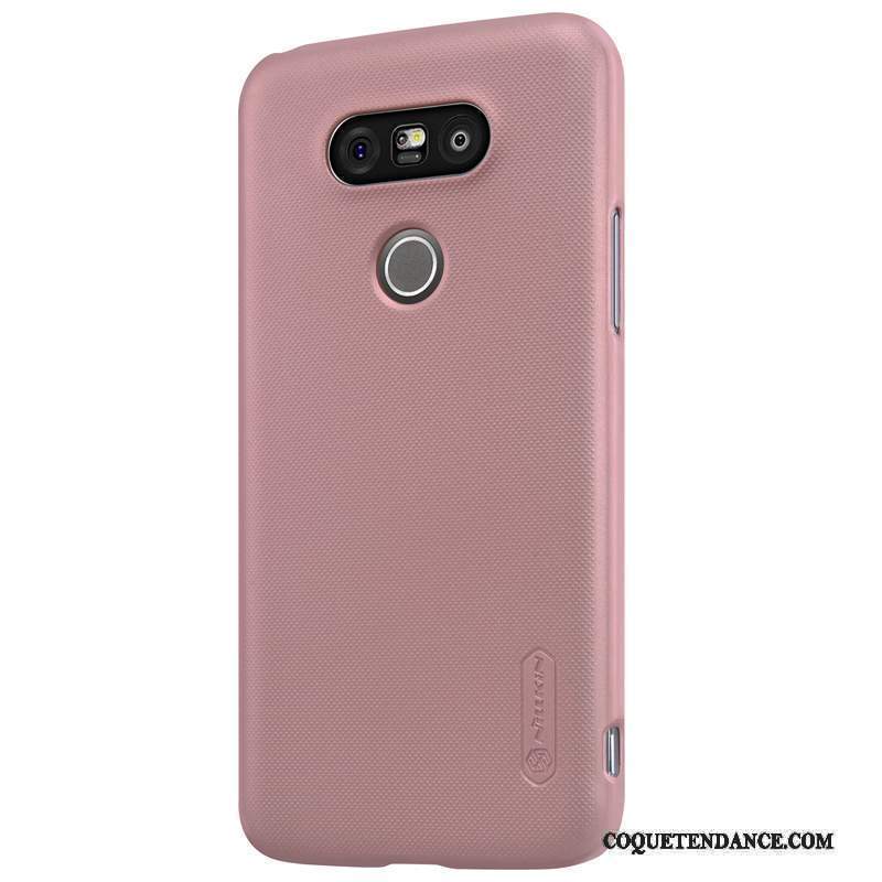 Lg G5 Coque De Téléphone Étui Blanc Protection Délavé En Daim