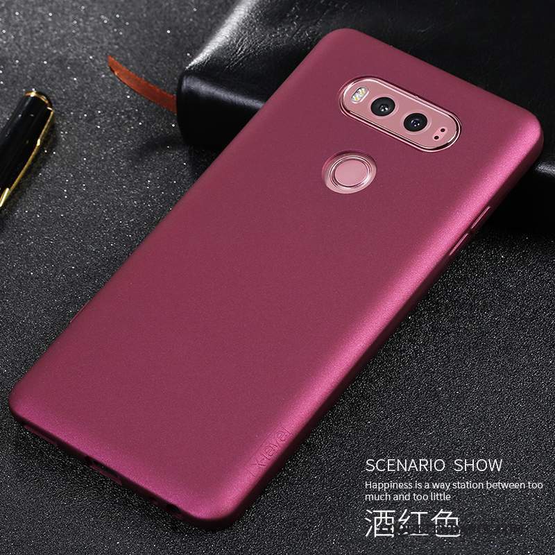 Lg G6 Coque Délavé En Daim Protection Incassable Étui