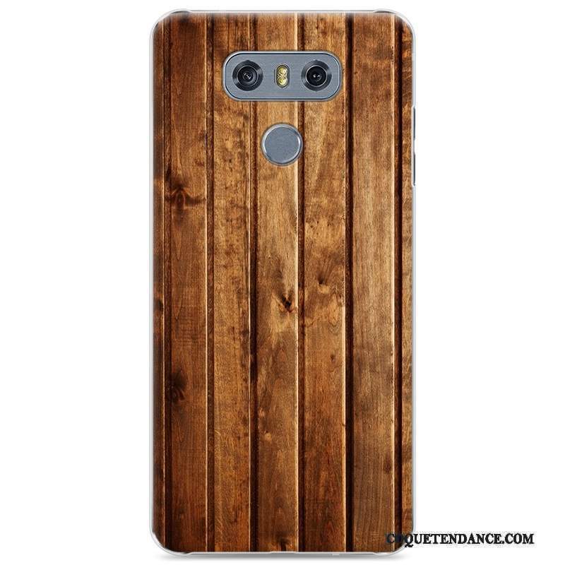 Lg G6 Coque Grain De Bois Protection De Téléphone Difficile Simple