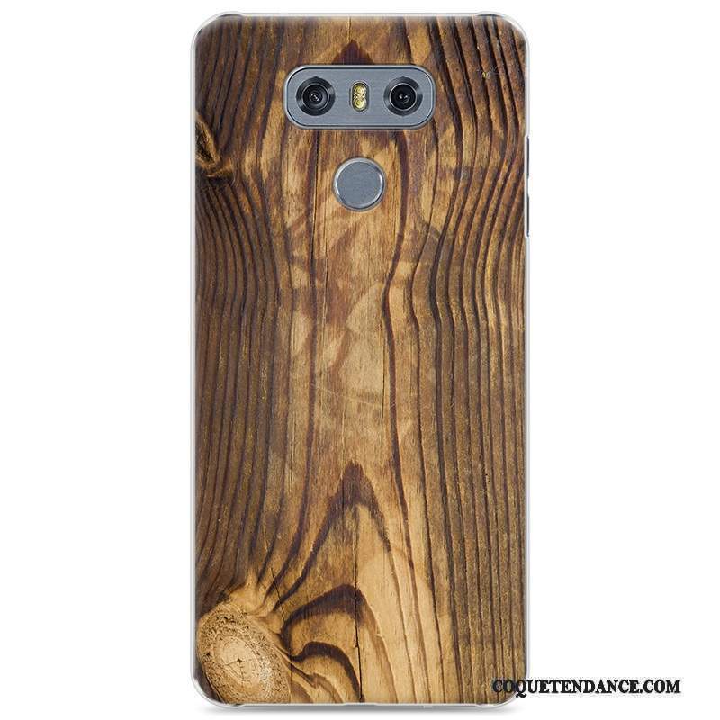 Lg G6 Coque Grain De Bois Protection De Téléphone Difficile Simple