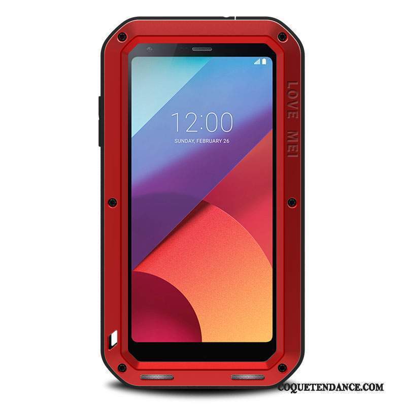 Lg G6 Coque Trois Défenses Blanc Protection Métal Incassable