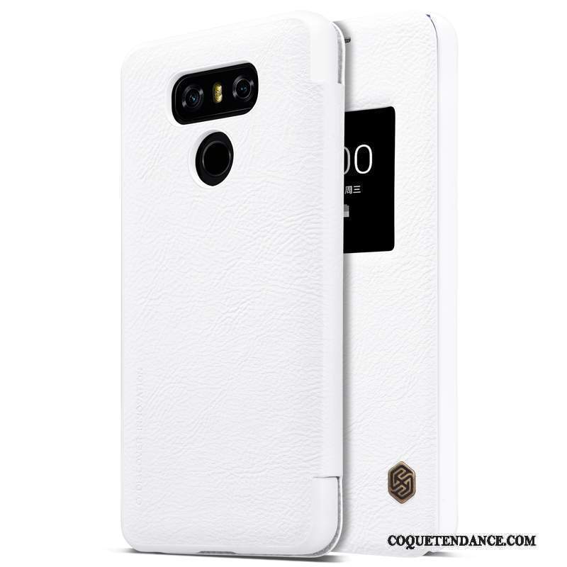 Lg G6 Coque Étui En Cuir Or Protection Jaune Mince