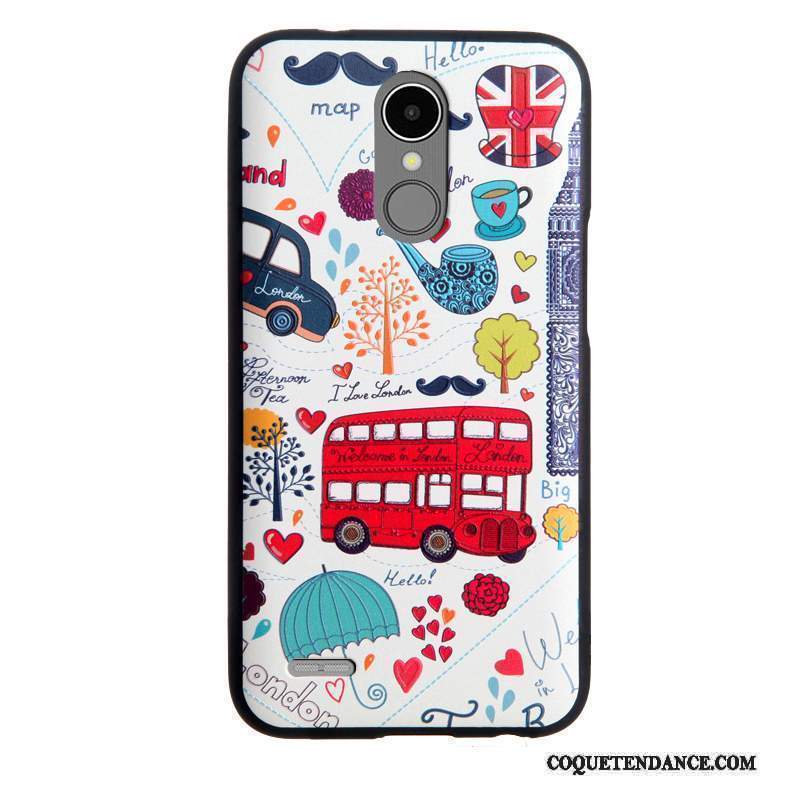 Lg K10 2017 Coque Business Dessin Animé Gaufrage Multicolore Fluide Doux