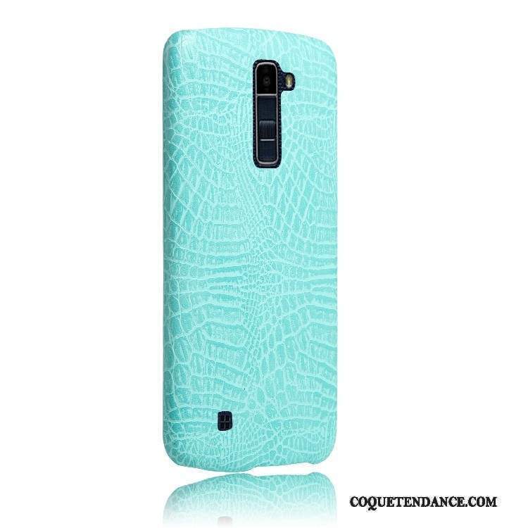 Lg K10 Coque Crocodile Rose Couvercle Arrière De Téléphone Étui En Cuir