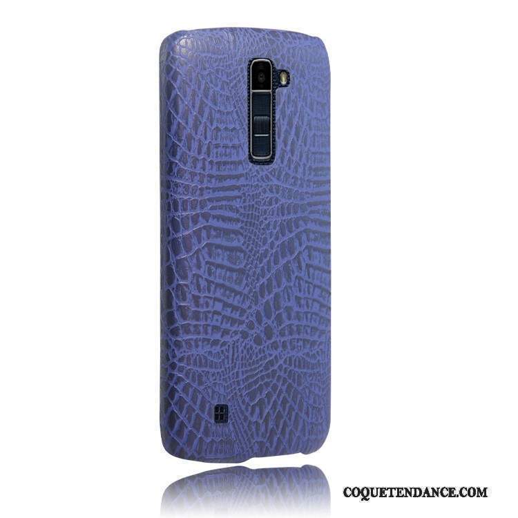 Lg K10 Coque Crocodile Rose Couvercle Arrière De Téléphone Étui En Cuir