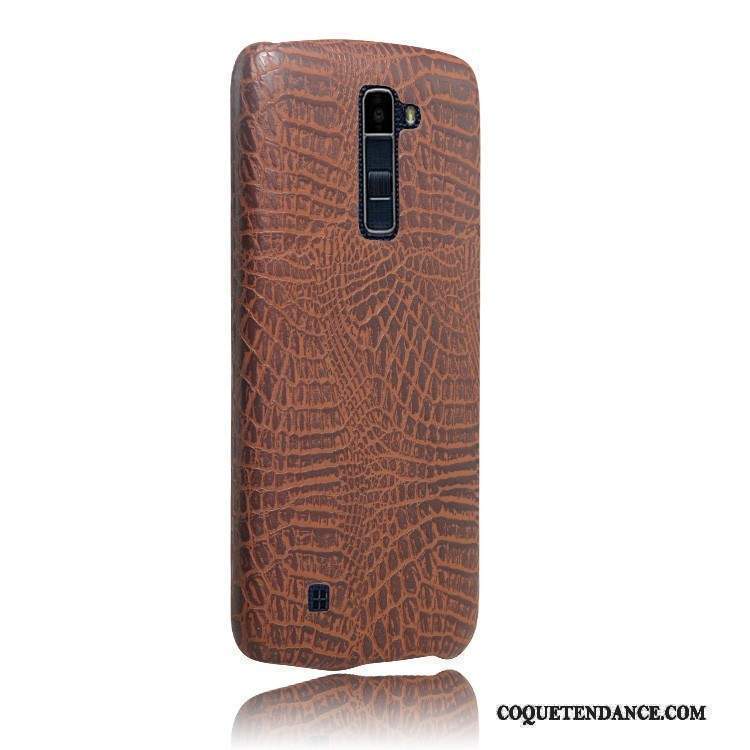 Lg K10 Coque Crocodile Rose Couvercle Arrière De Téléphone Étui En Cuir