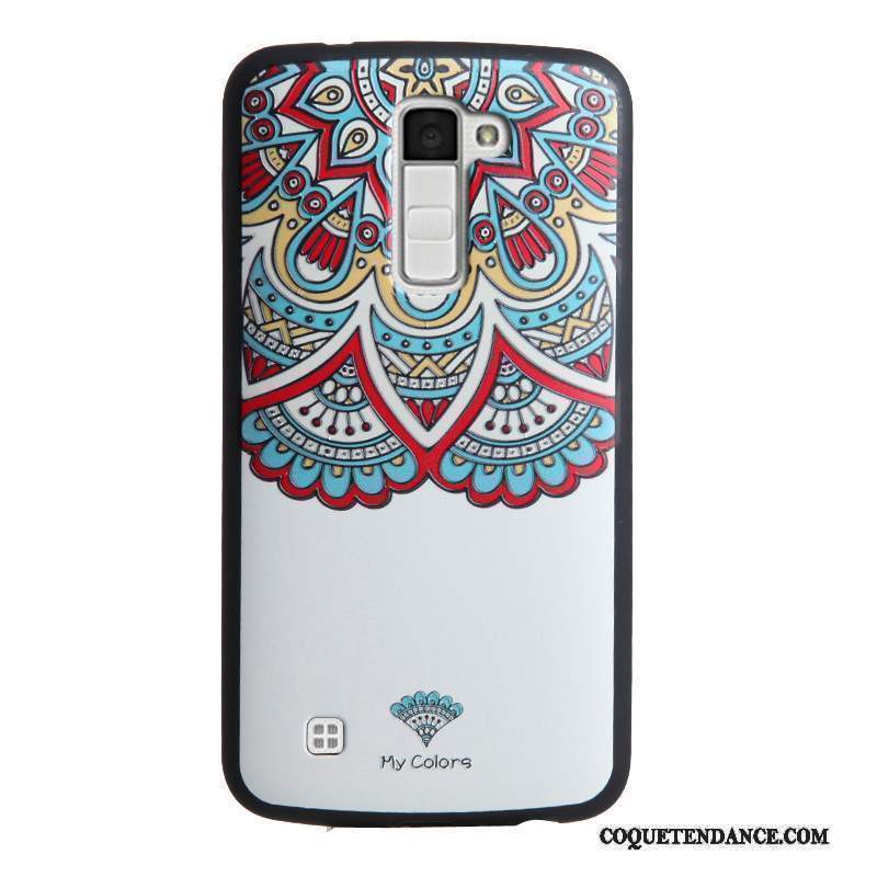 Lg K10 Coque Protection Silicone Multicolore Gaufrage Étui