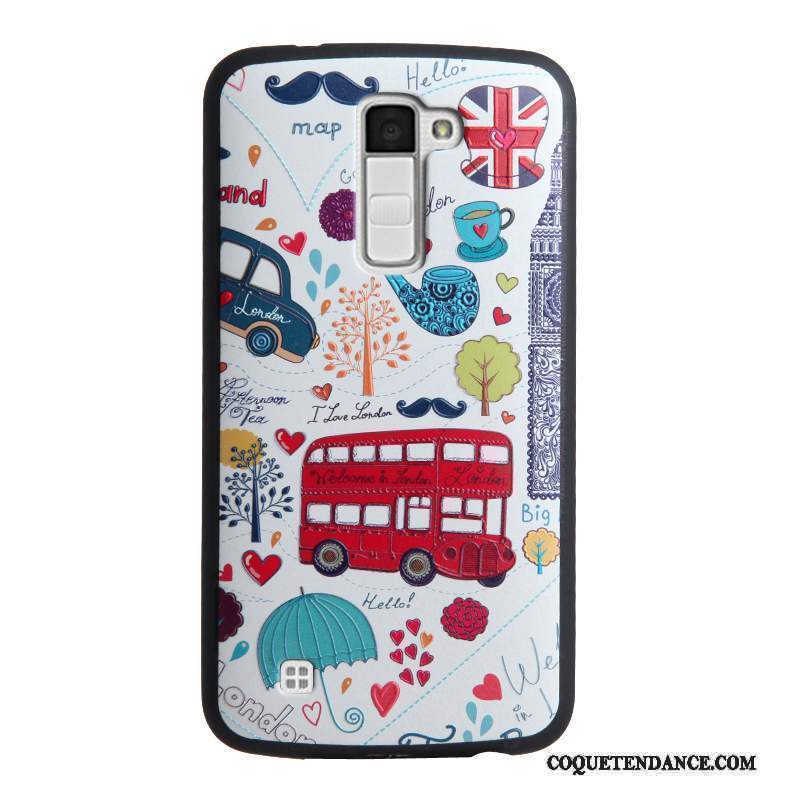 Lg K10 Coque Protection Silicone Multicolore Gaufrage Étui