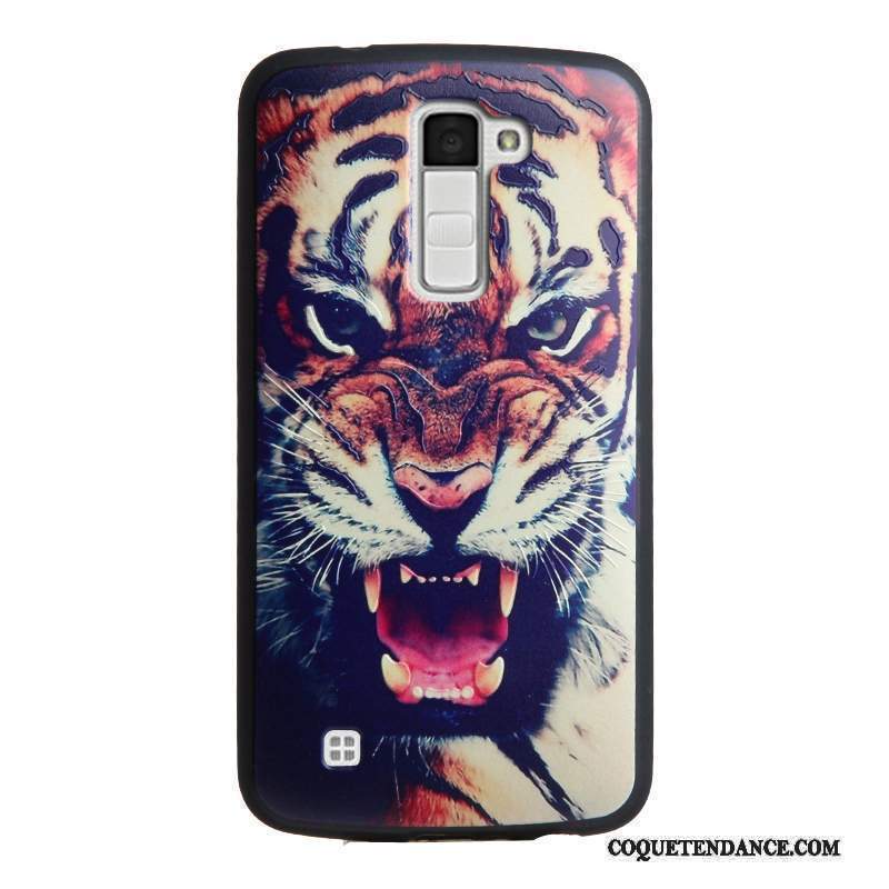 Lg K10 Coque Protection Silicone Multicolore Gaufrage Étui