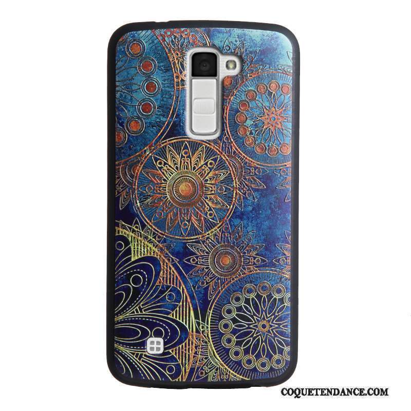 Lg K10 Coque Protection Silicone Multicolore Gaufrage Étui