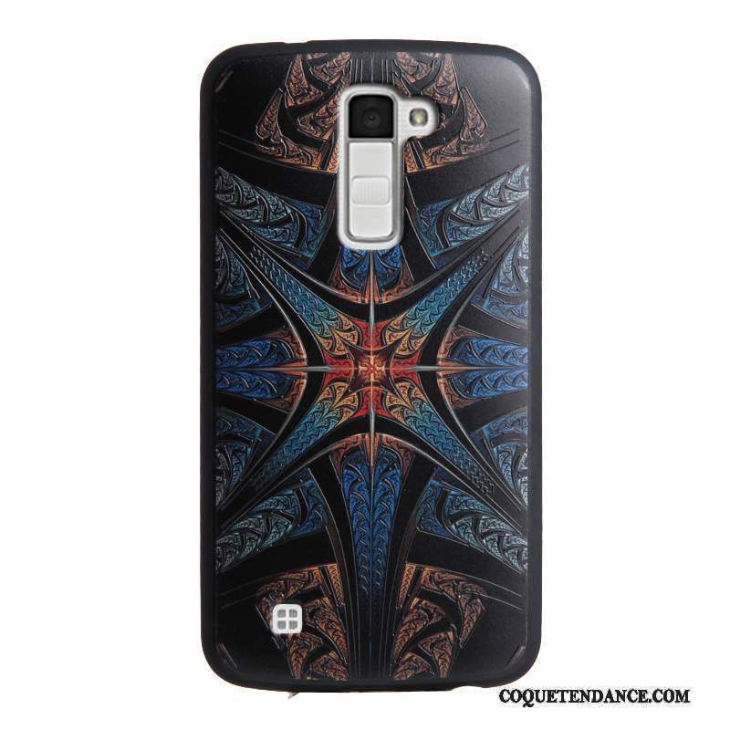 Lg K10 Coque Protection Silicone Multicolore Gaufrage Étui