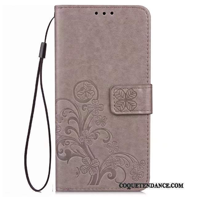 Lg K8 2017 Coque Étui En Cuir Housse Rouge Protection