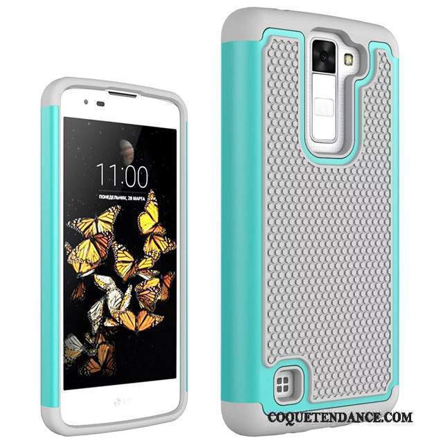 Lg K8 Coque Antidérapant Modèle Fleurie De Téléphone Bleu Protection